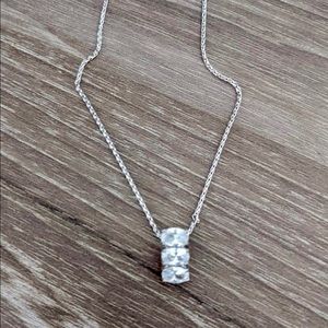 Sterling silver cubic zirconia pendant
